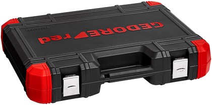 Case de herramientas rojo de Gedore con herramientas manuales de 61 piezas