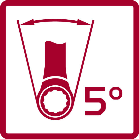 Chiavi di ginocchia ruscite rosse gedore set con giuntura ginocchio SW 8-19 mm 5 pezzi