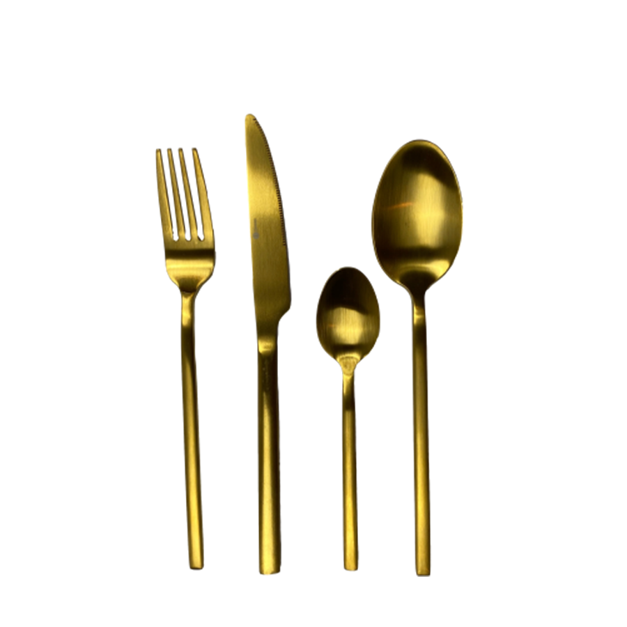 Set posate Gemeo Rakin oro opaco 16 pezzi