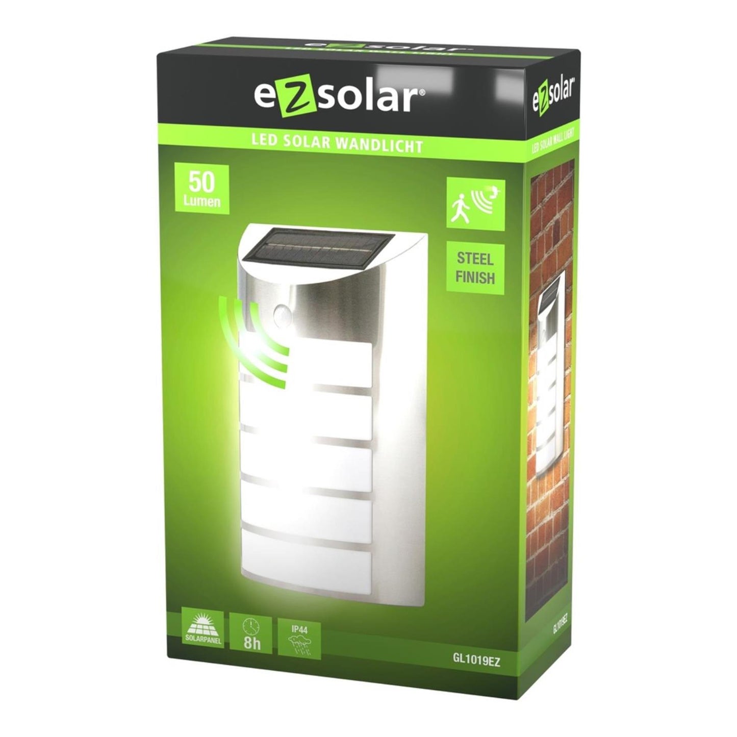 Lampada da parete solare LED Ezolar con 5 LED e sensore