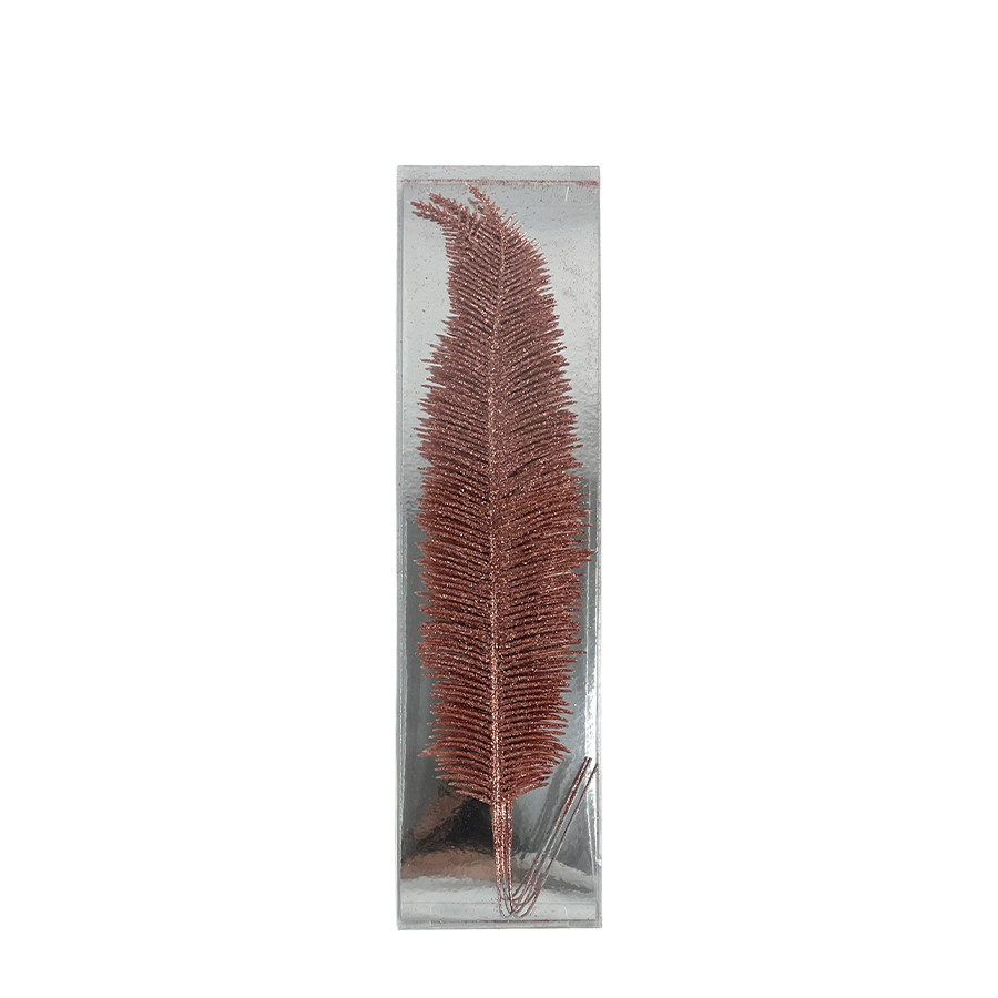 Ramo di piume glitter rosa 3 pezzi