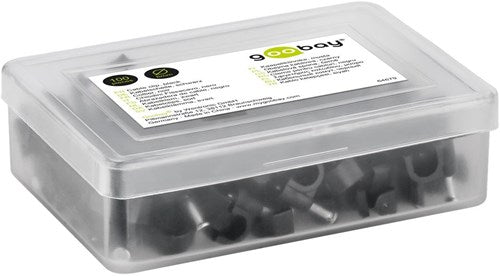 Goobay clip cable 6mm redondo caja negra (100) - 4113231