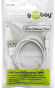Goobay Cable de carga USB Lightning 1m blanco - 9550380