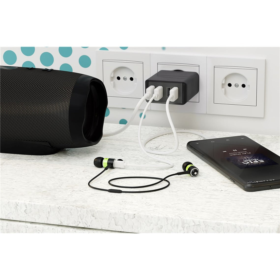 Goobay Caricatore USB a 4 vie (30 W)