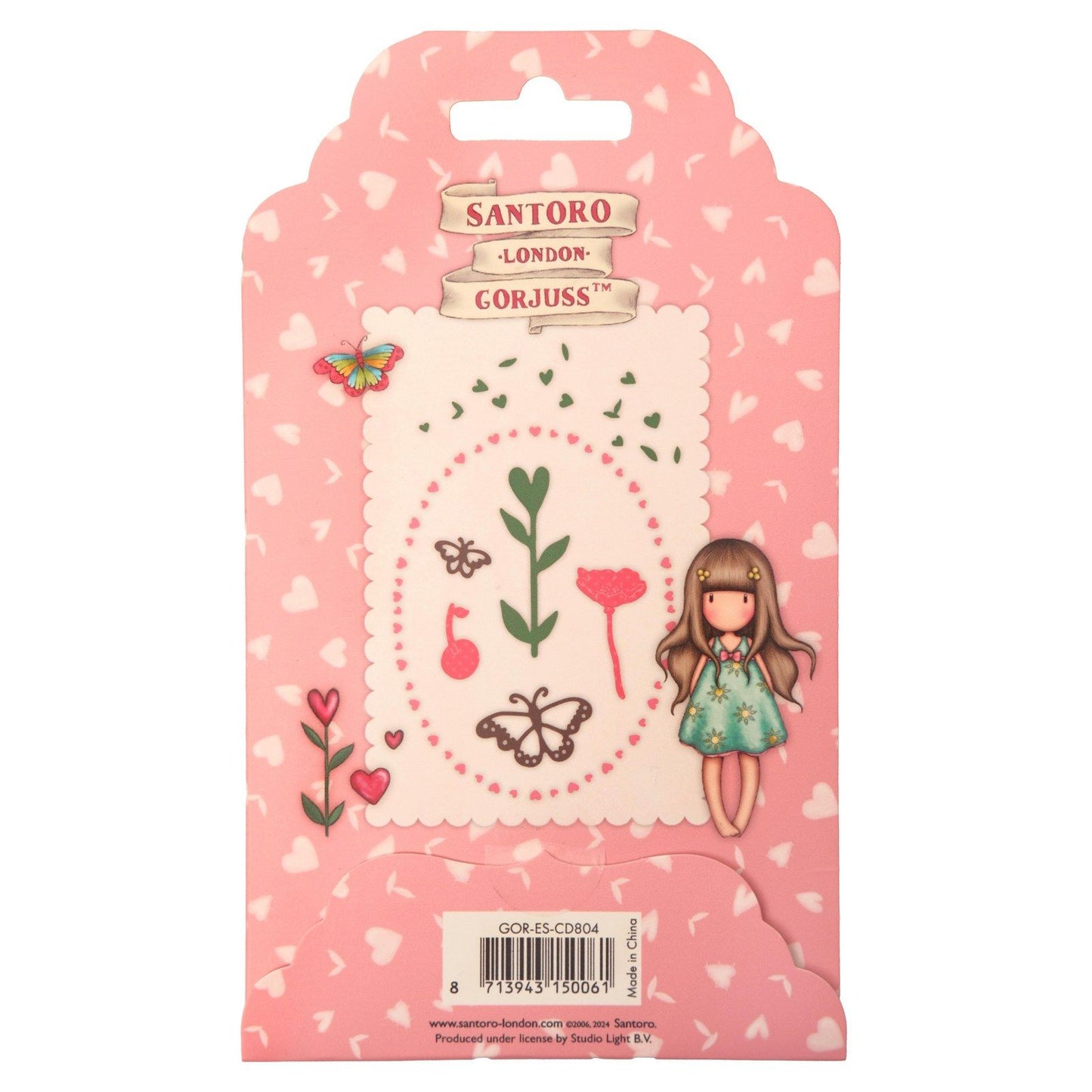 Luz de estudio • troquel de corte gorjuss corazones, mariposas flores