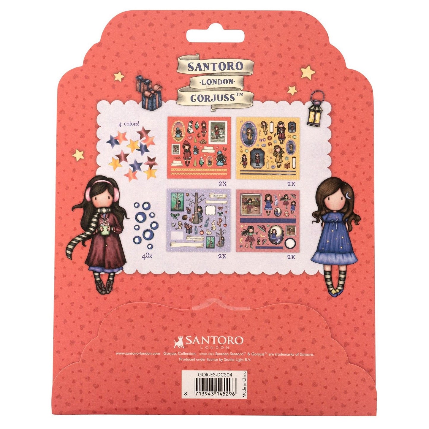 Luce da studio • fogli fustellati Gorjuss Essentials 4x2 carta, paillettes, strass