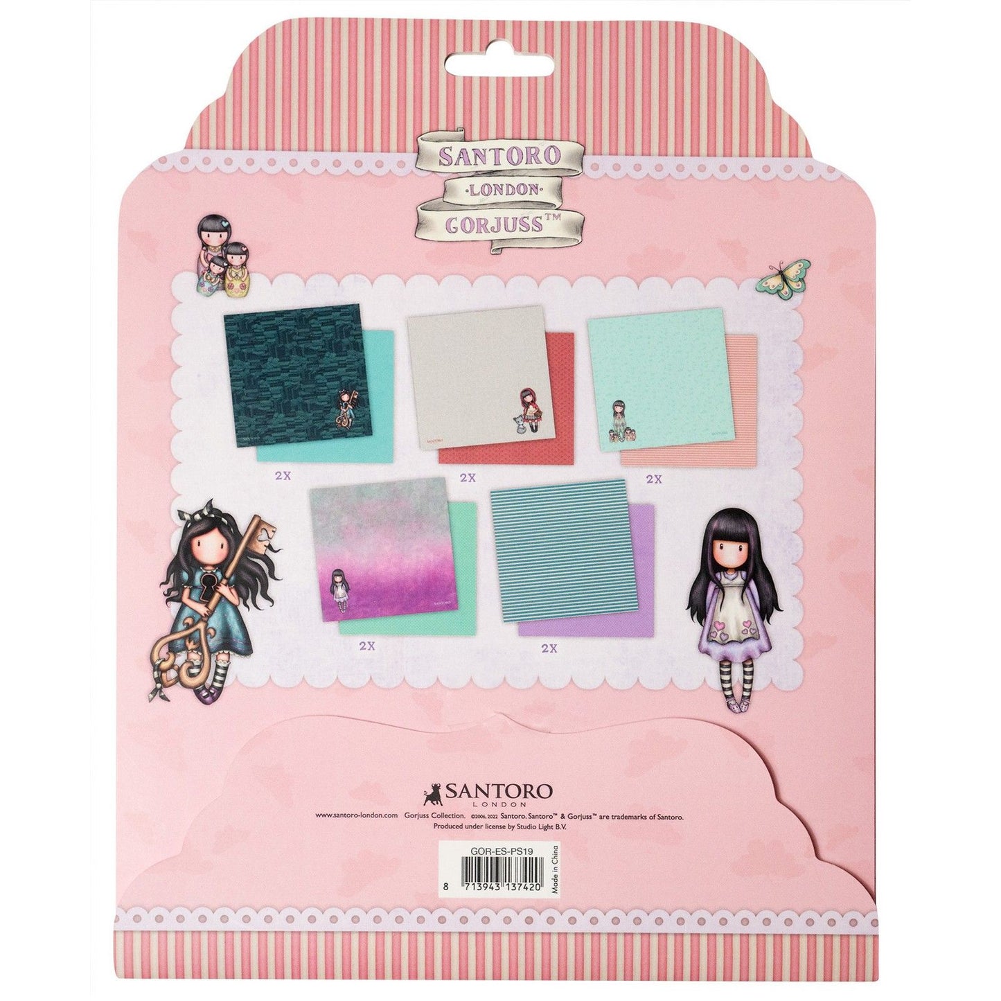 Studio light • set di carta Gorjuss 5x2 disegni fronte-retro