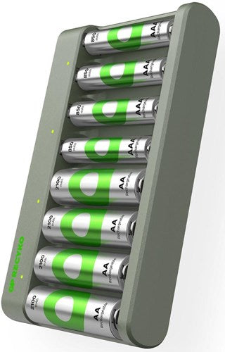 Caricabatterie GP USB 6h con batteria 4xaaa e 4xaa - 3503068