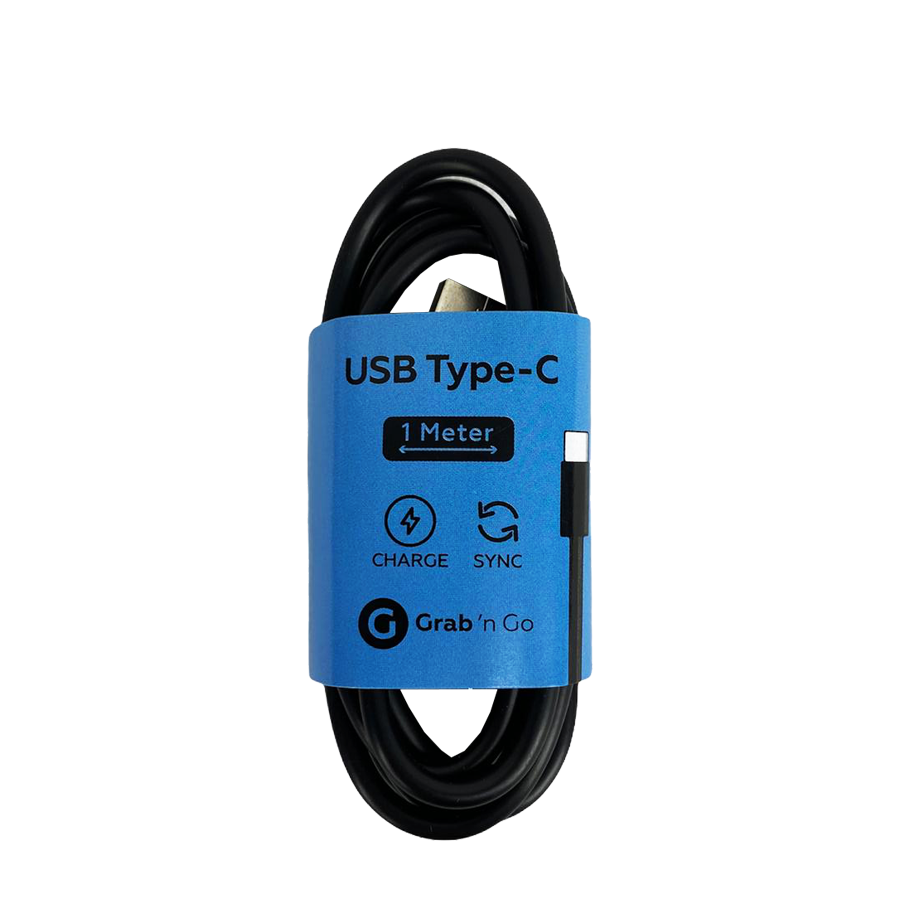 Cable Grab 'n Go USB tipo C negro 100 cm
