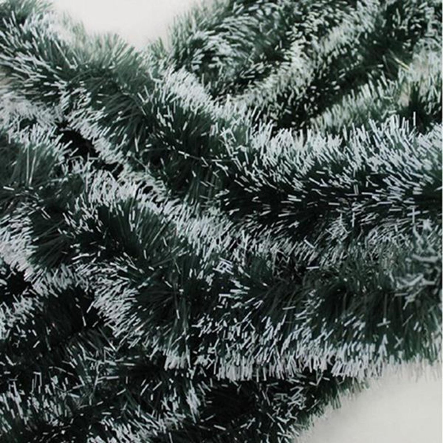 Aro houseware kerstboom guirlande tinsel groen wit 200x9cm per bundel a 10st