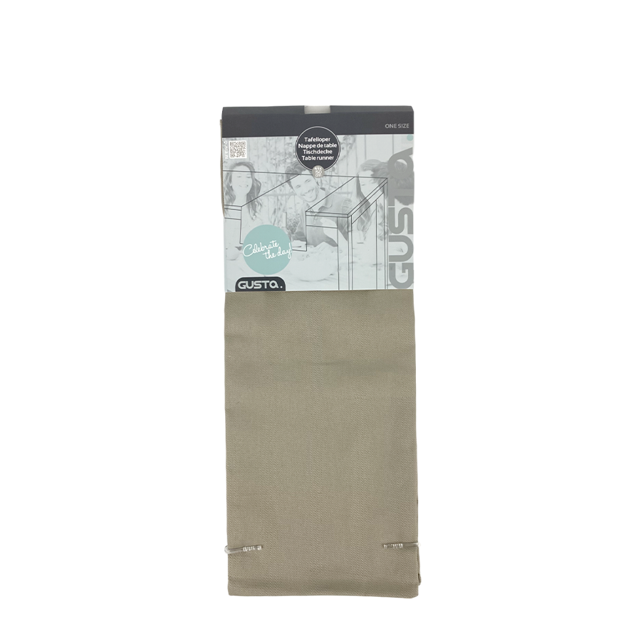 Runner da tavolo Gusta tortora 150x44 cm