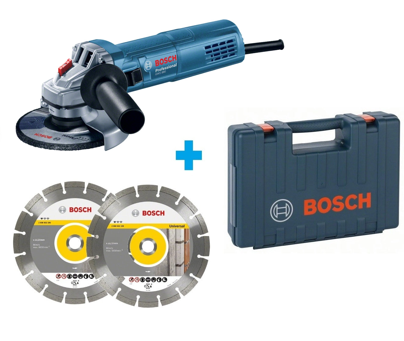 Smerigliatrice angolare Bosch gws880+2x disco diamantato