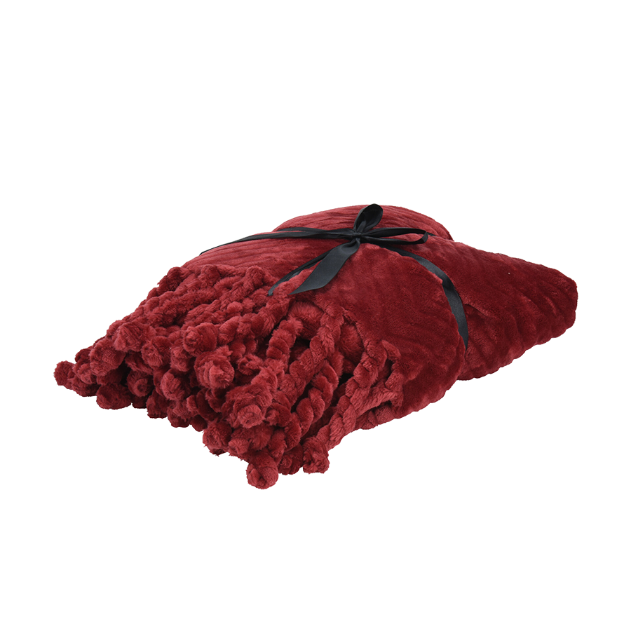 H s nappe plaid rosse 130x160 cm