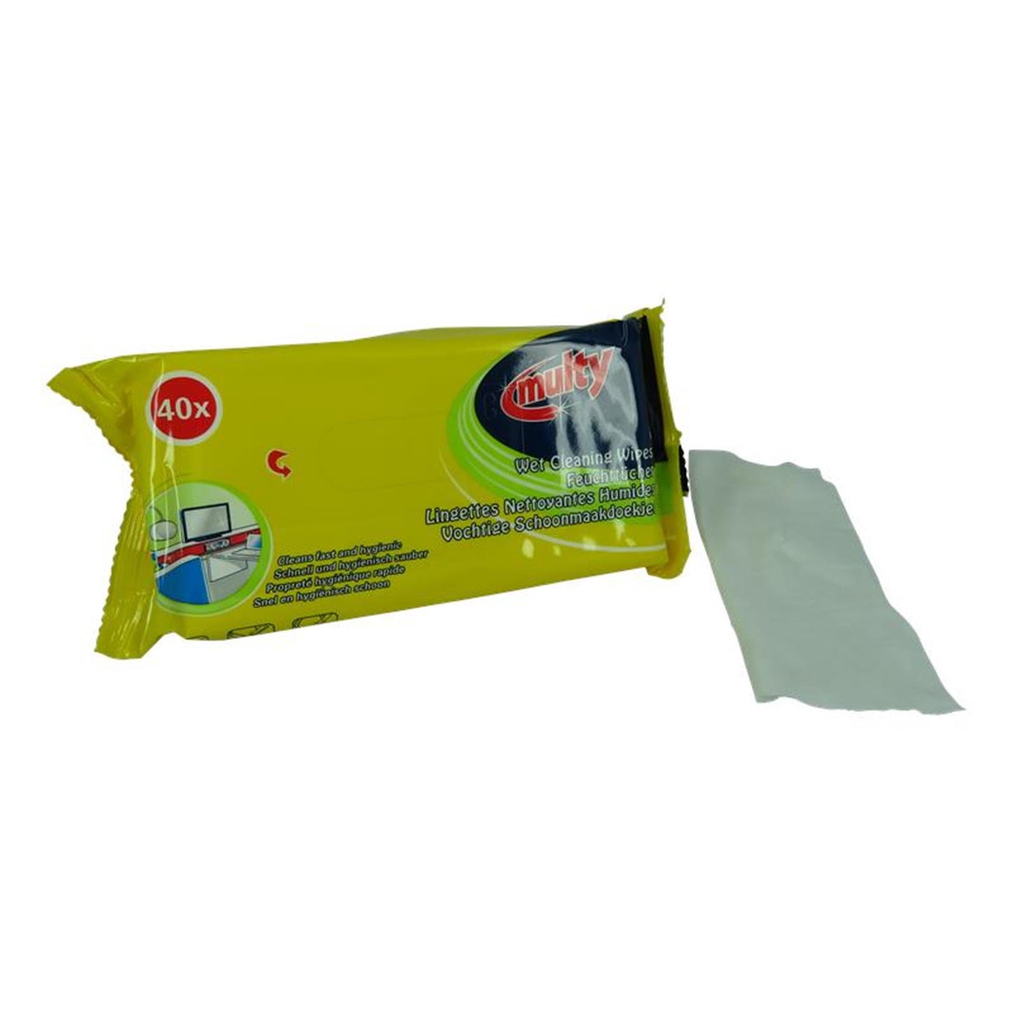 Toallitas limpiadoras múltiples húmedas paquete de 40 uds.