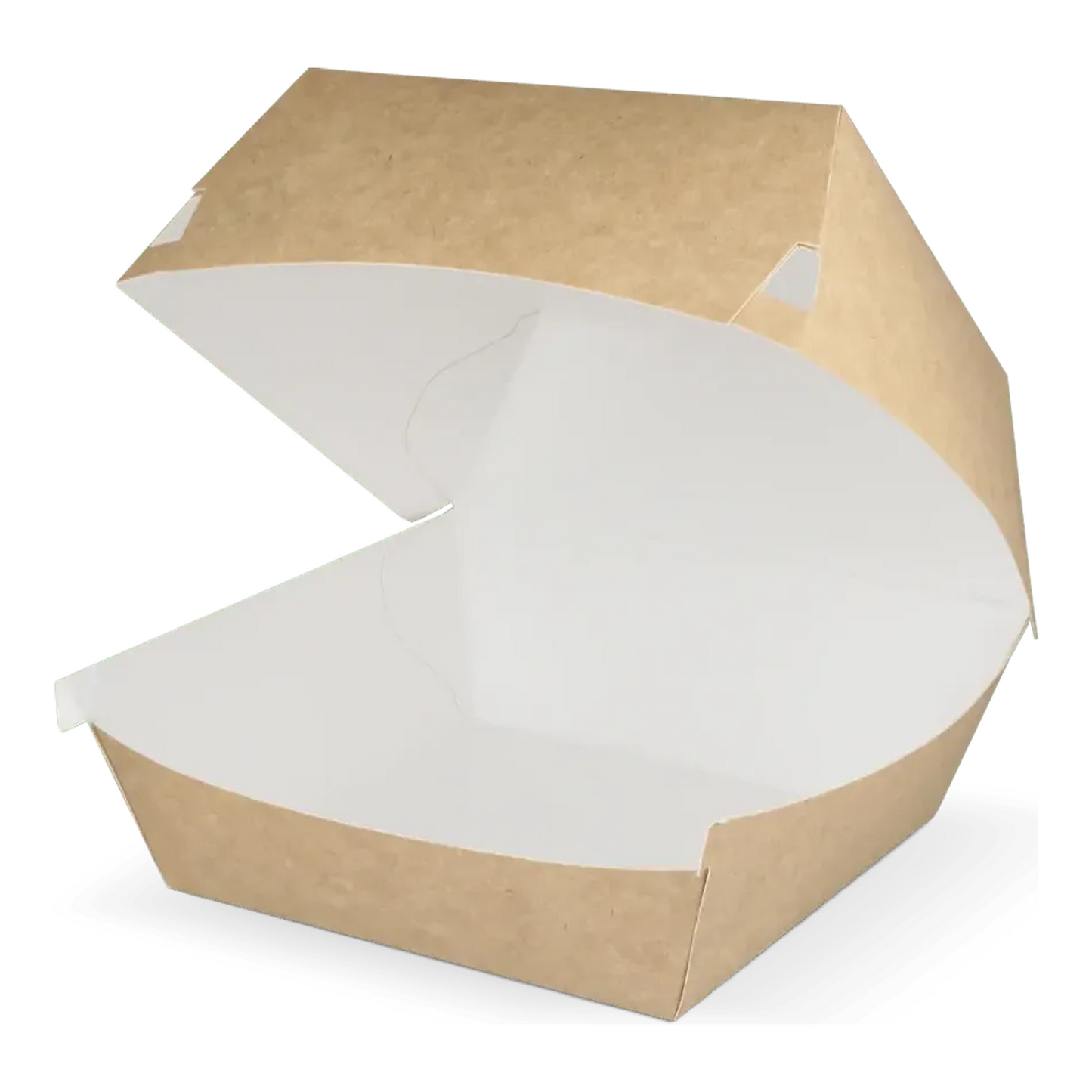 Contenedor para hamburguesas Takeaware grande kraft blanco (400 piezas)