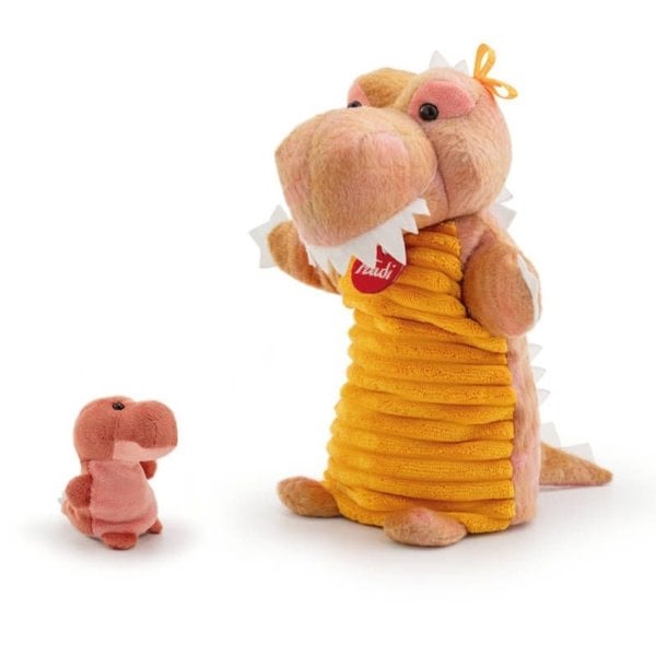 Dinosauro di burattinaio a mano con bambino 25 cm