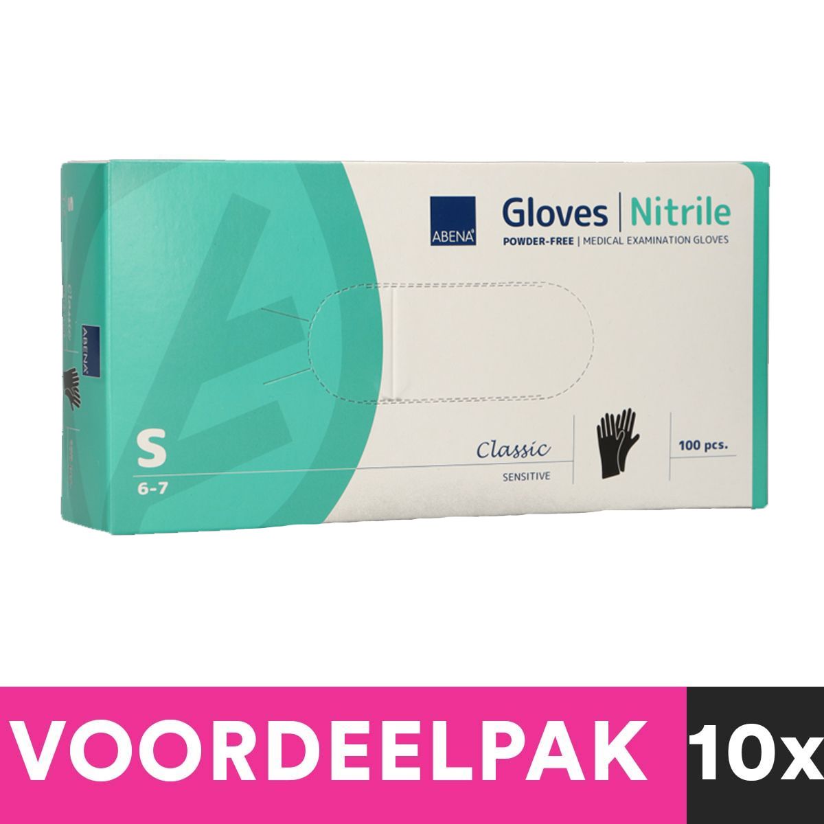 Guanti di nitrile in polvere Abena Abena dimensioni piccoli 100 pezzi Black Sconto pacchetto