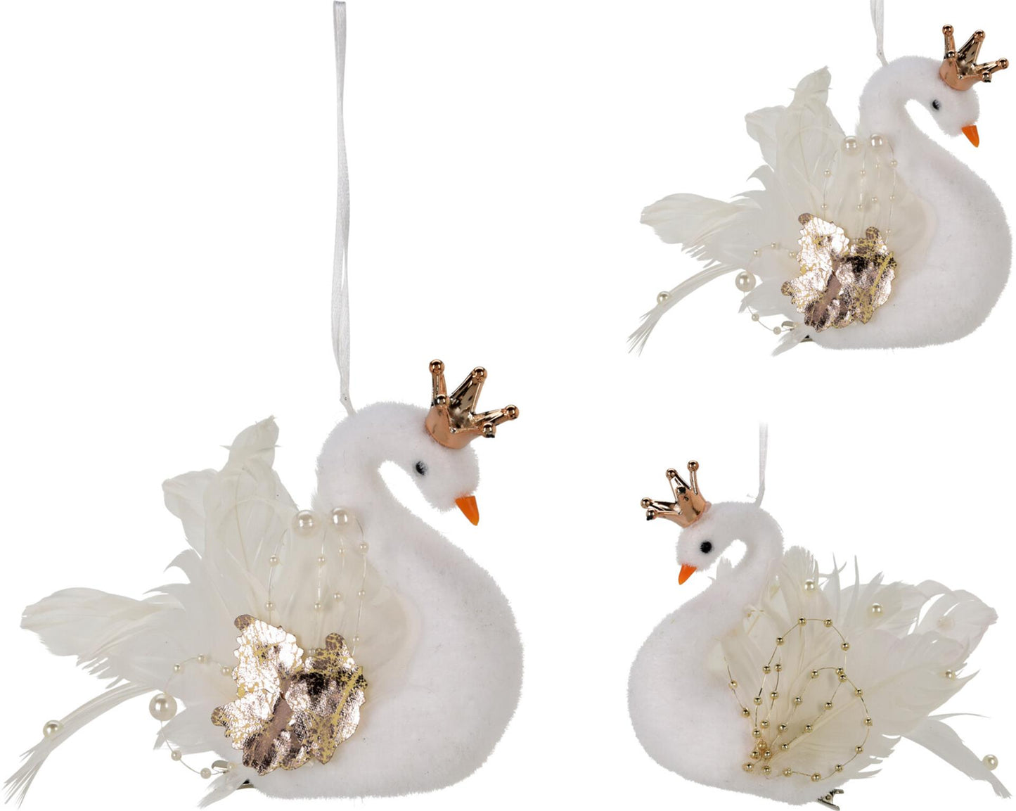 Cigno decorativo da appendere per lo styling domestico 17 cm