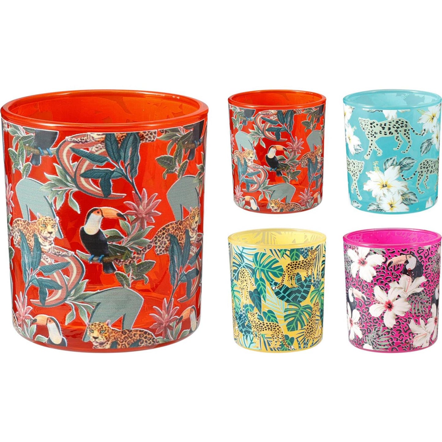 Portacandela home styling giungla 7x7cm