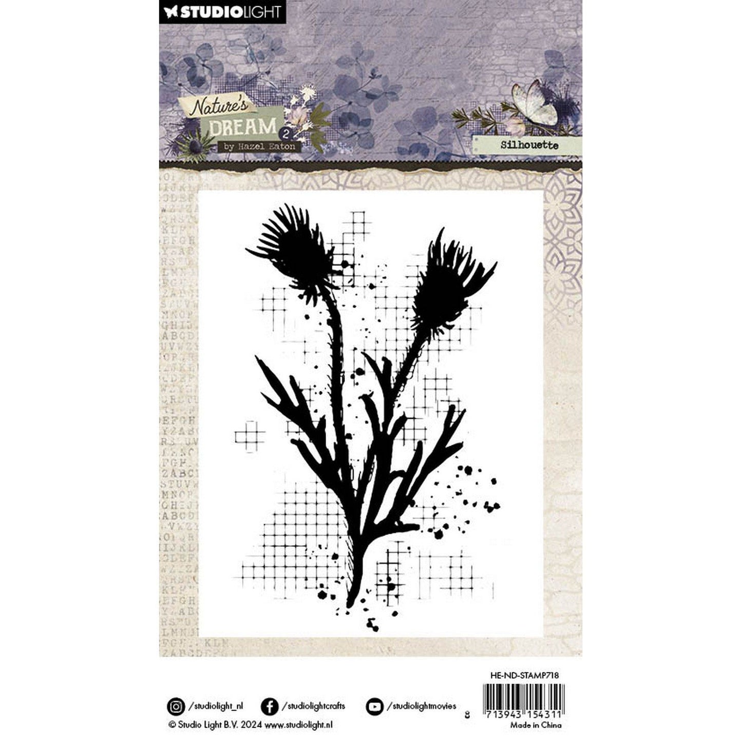 Luce da studio • il sogno della natura 2 silhouette con timbro trasparente