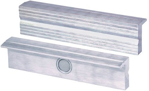 Ganasce protettive Heuer per morsa | per larghezza ganascia 140 mm | profilo nervato | alluminio | 1 paio - 110140 110140