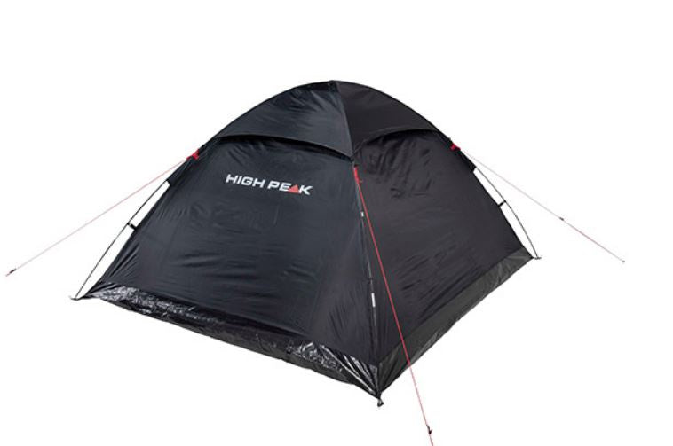 Tenda per famiglia monodoma XL ad alta picco di 4 persone 240 cm nero