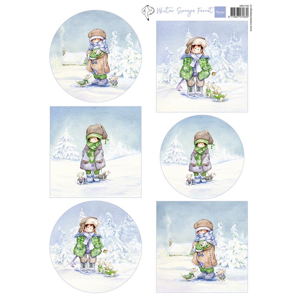 Disegno Marianne • foglio da ritaglio I dolci di Hetty - foresta invernale