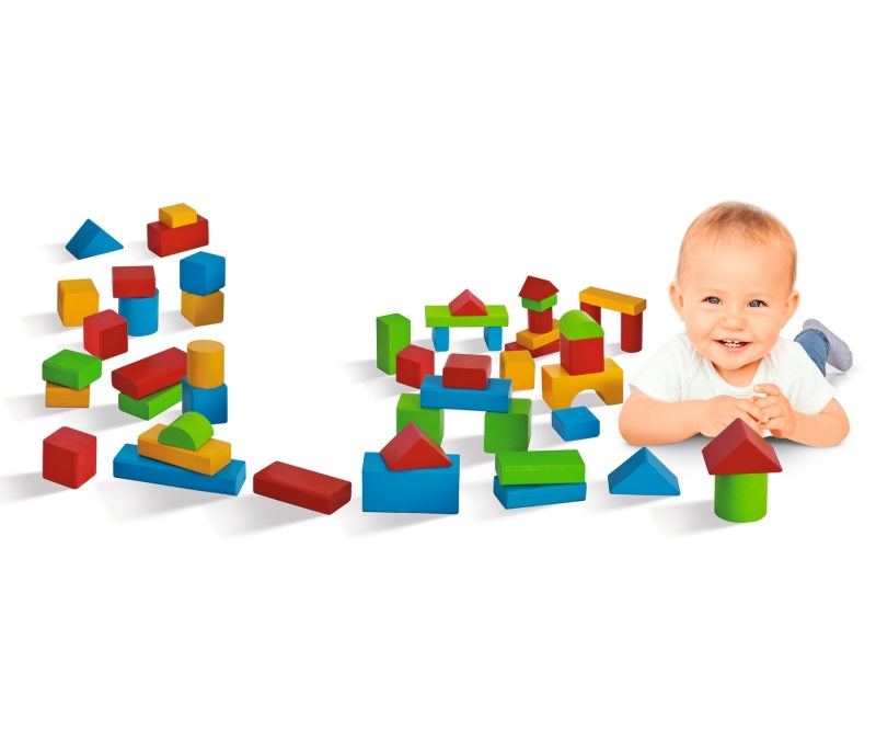 Blocchi di legno Eichhorn colorati (piccoli 50 pz.)
