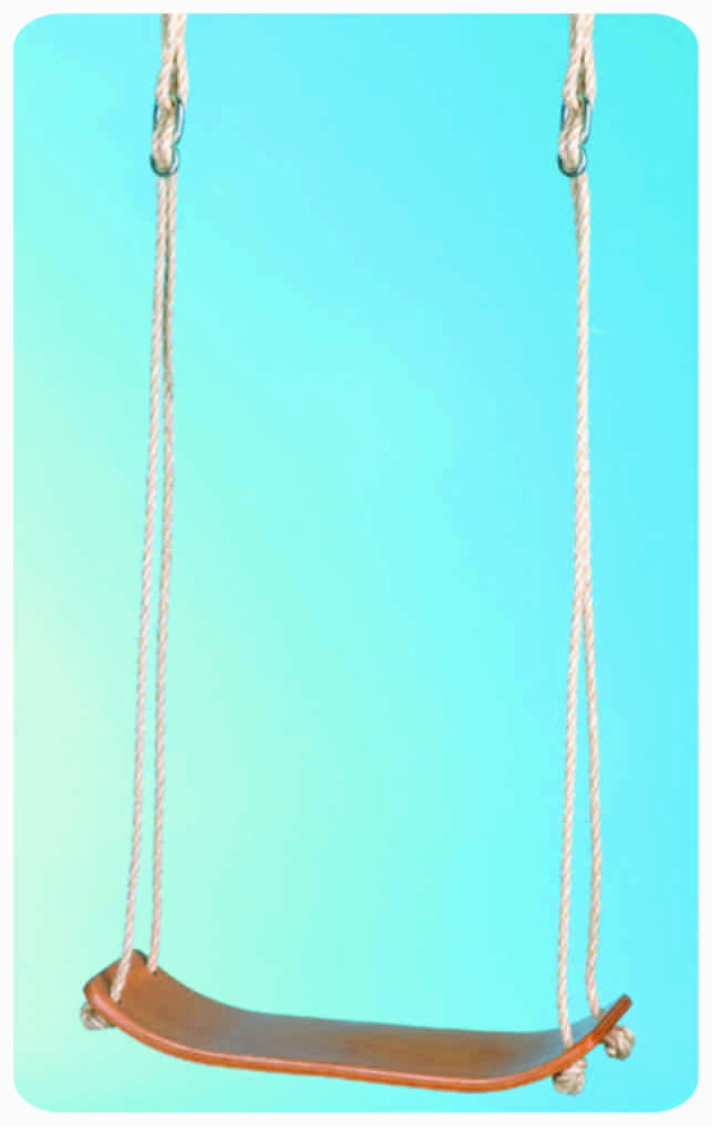 Altalena tavola curva in legno NHF (2m sisal)