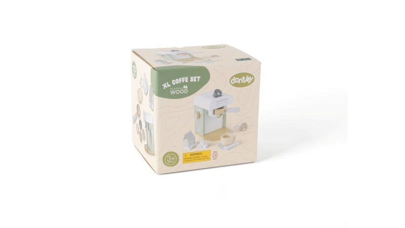 Cafetera de madera Dantoy xl 13 piezas en caja