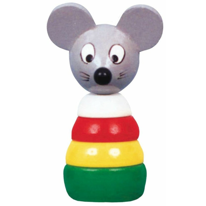 Mouse ad anello impilabile in legno Miva (colorato)