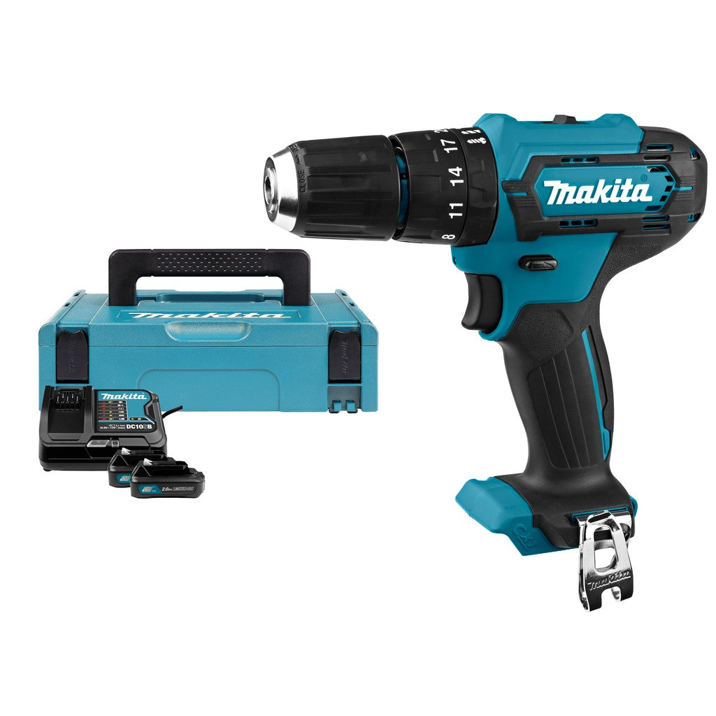 Makita hp333dsaj | 12 V massimo | trapano a percussione/avvitatore | Batteria da 2,0 Ah (2 pezzi) | caricatore | in mbox-hp333dsaj