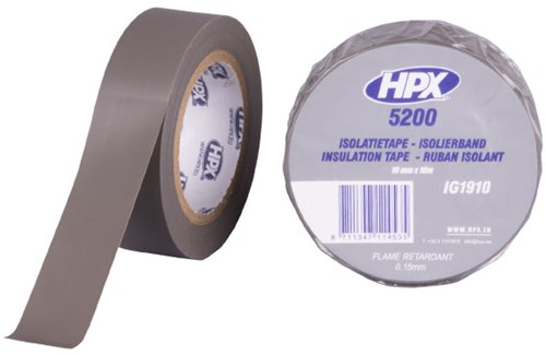 Cinta aislante de pvc hpx | gris | 19mm x 10m - ig1910 - ig1910