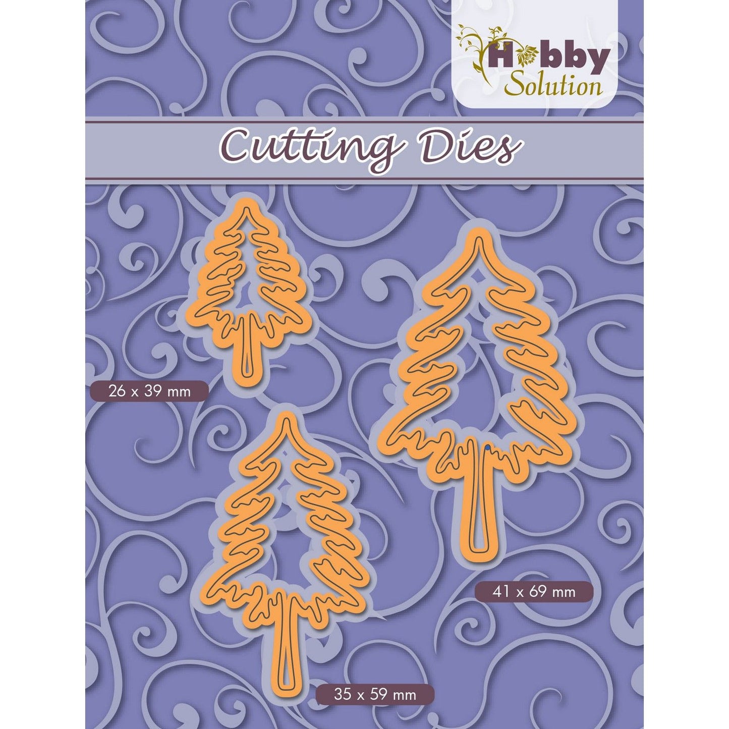 Solución hobby • plantilla de corte 3 pinos 26x39+35x59+41x69mm