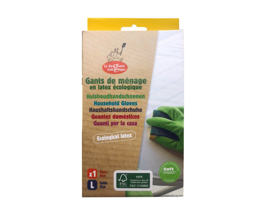 LA Droguerie Ecologique Guantes de hogar Natuurlatex FSC S