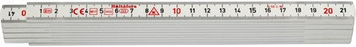 Metro pieghevole Hultafors g 59 2m - 10 pezzi - bianco - hu200064 hu200064
