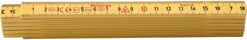 Metro pieghevole Hultafors g 59 2m - 12 pezzi - giallo - hu200104 - hu200104