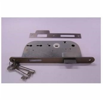 Cerradura de puerta Nemef hutra dh29 | 50 mm | 2sl. | acero inoxidable | vpl | 22x215mm | redondeado | limba - 9750290000