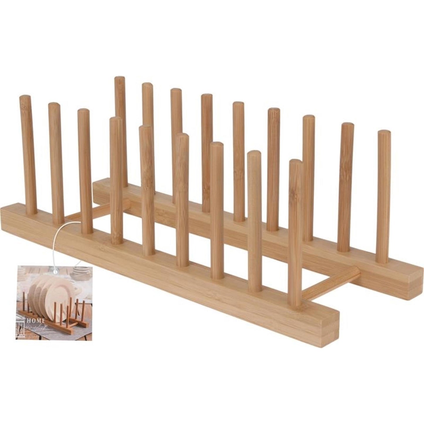 Portapiatti home styling bambù 34x13,5x12cm