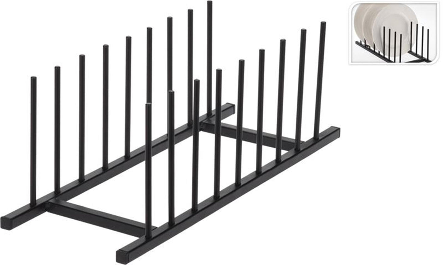 Otras marcas Soporte de placa de metal 34.5x12.5 cm Negro