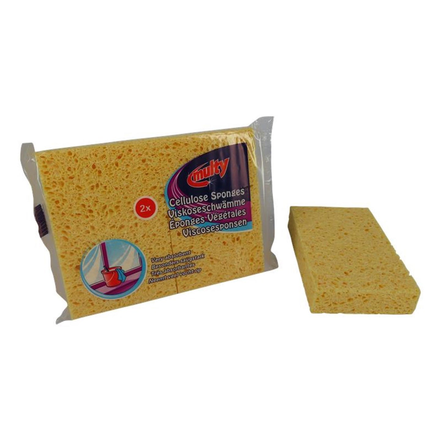Spugne domestiche in multiviscosa, confezione da 2