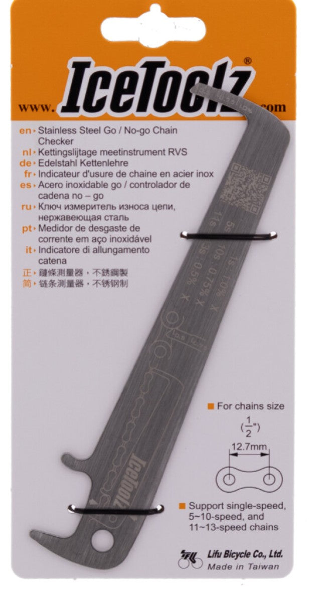 Medidor de desgaste de cadena Icetoolz, 62c5