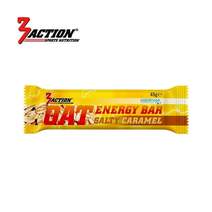 Barrita energética de avena 3action caramelo salado 45 gramos - caja expositora 20 piezas - 1202030017