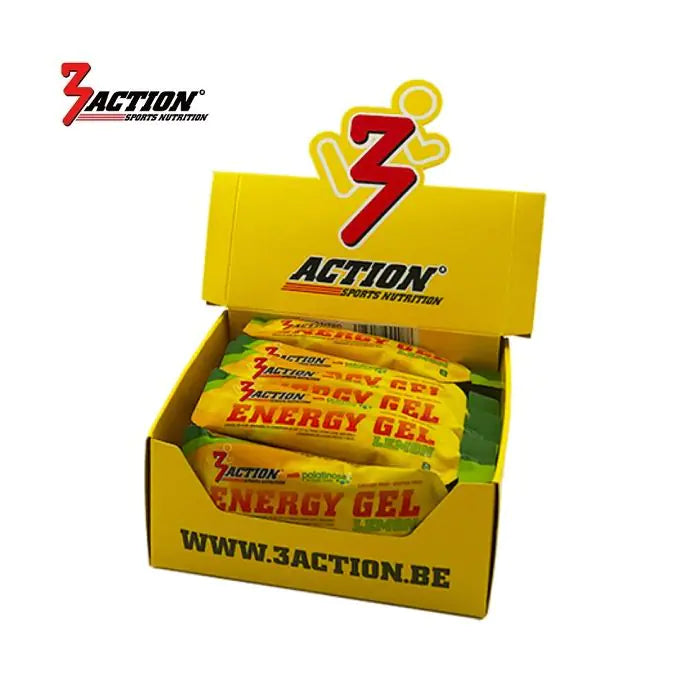 3action gel energético limón 34 gramos - caja expositora 25 piezas - 1202020002