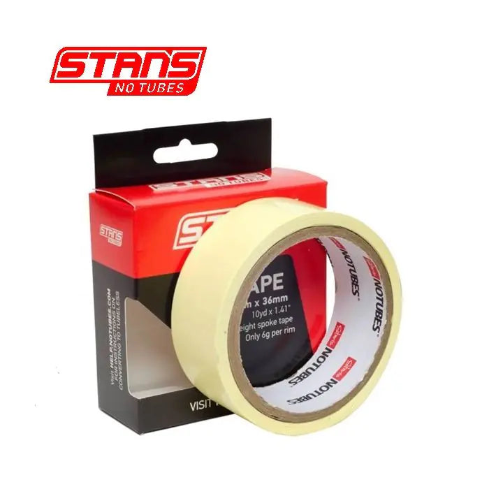 Stans notubes rim tape nastro giallo largo 36 mm rotolo 9 metri (10yd) as0135
