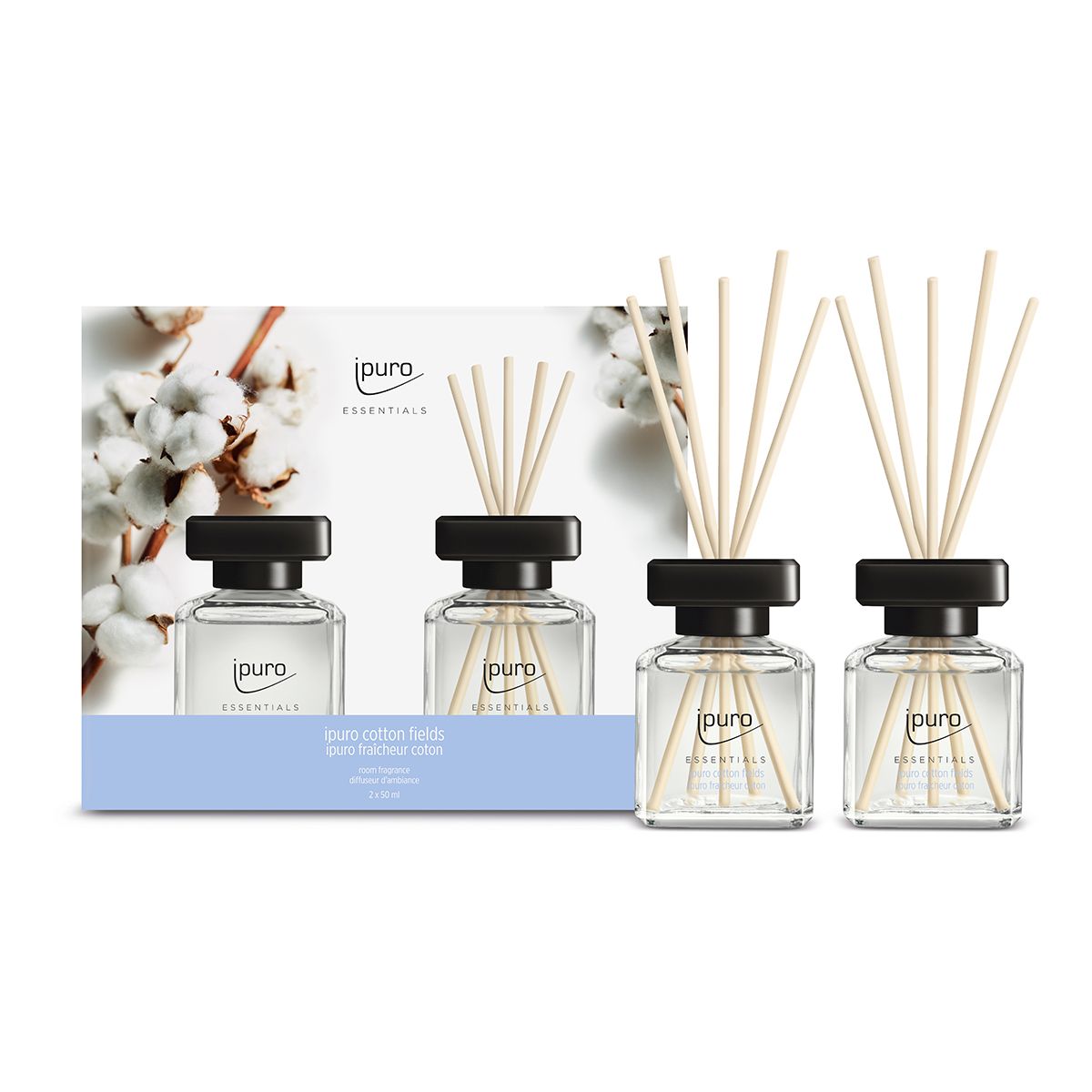 Ipuro ipuro geurdiffuser cotone field 2 x 50 ml