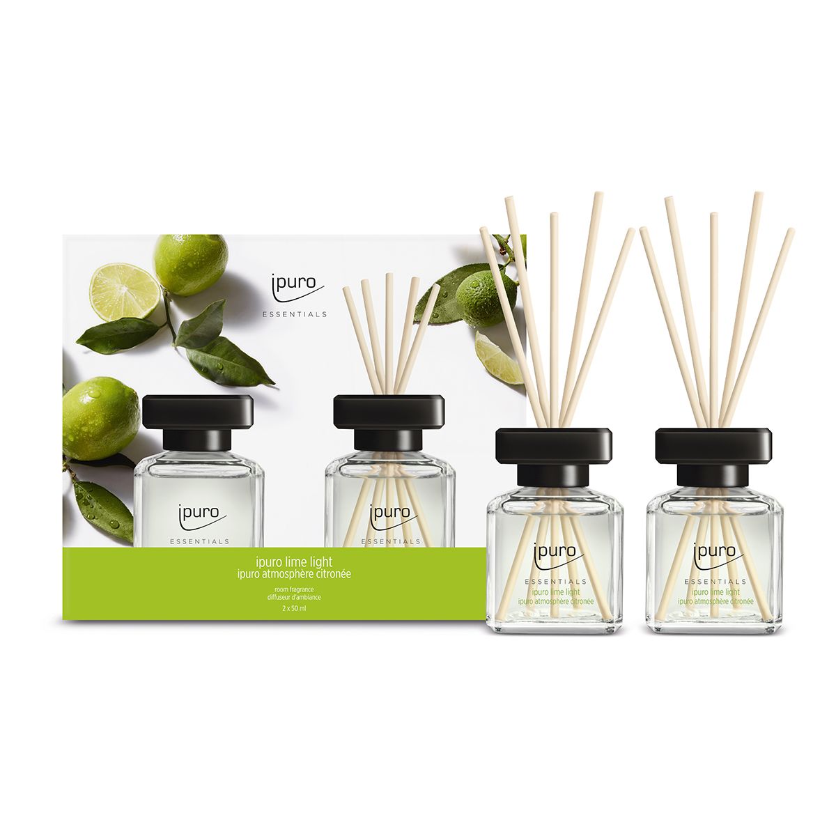 Ipuro ipuro geurdiffuser lime luce 2 x 50 ml
