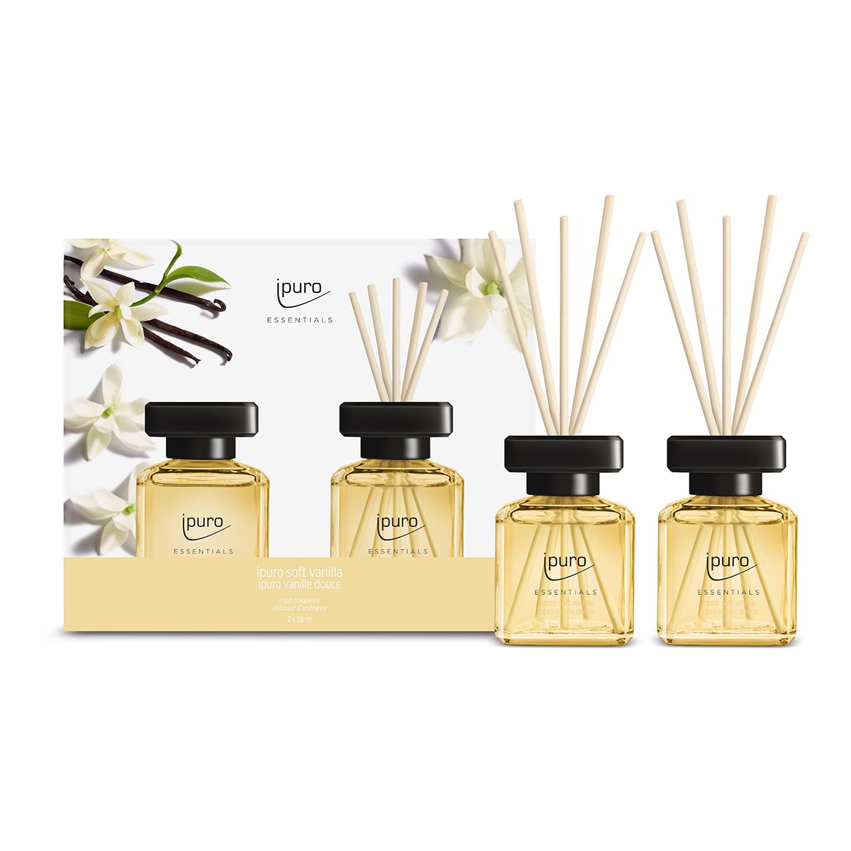 Ipuro ipuro geurdiffuser soft vaniglia 2 x 50 ml
