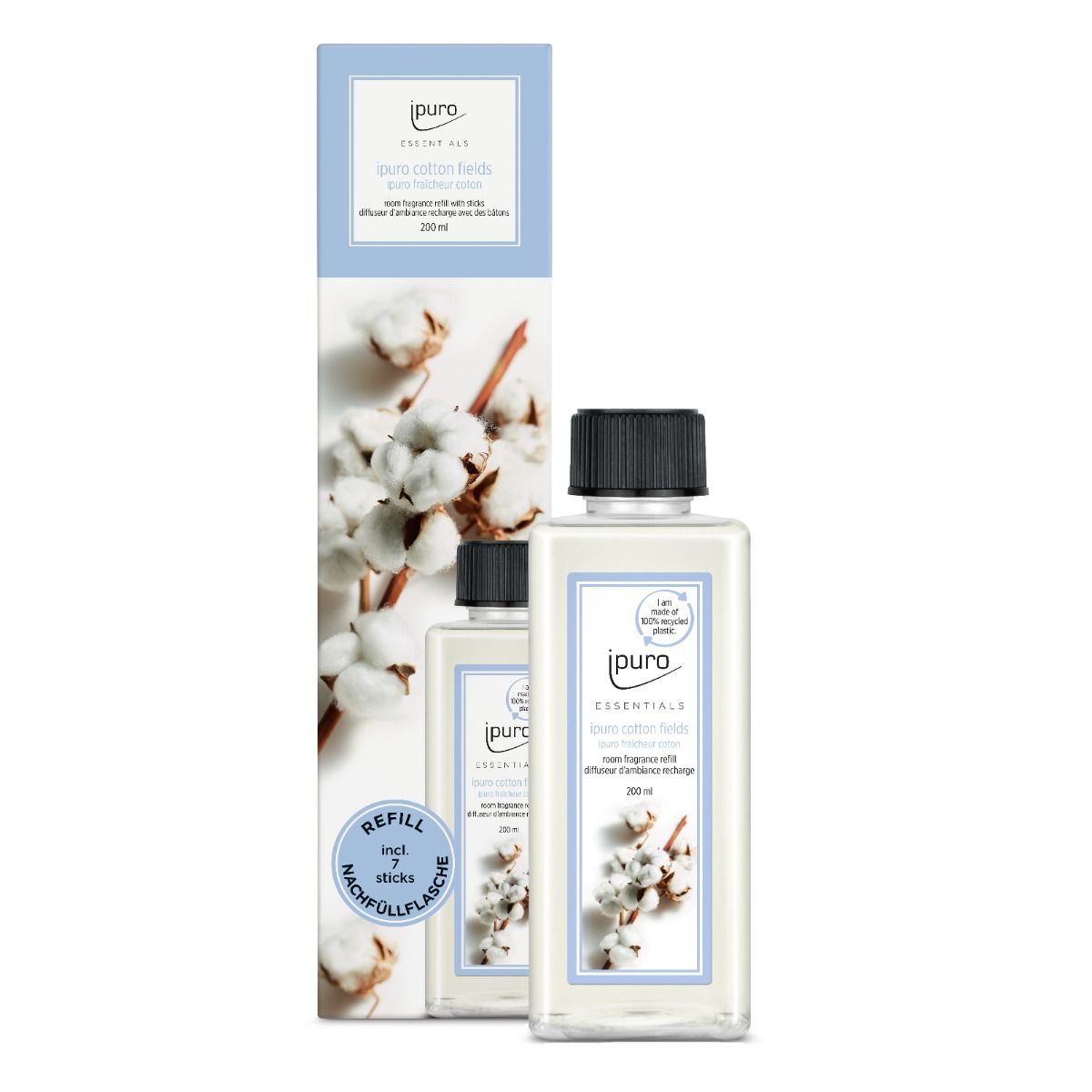 IPuro ipuro geurdiffuser rellenando campos de algodón 200 ml