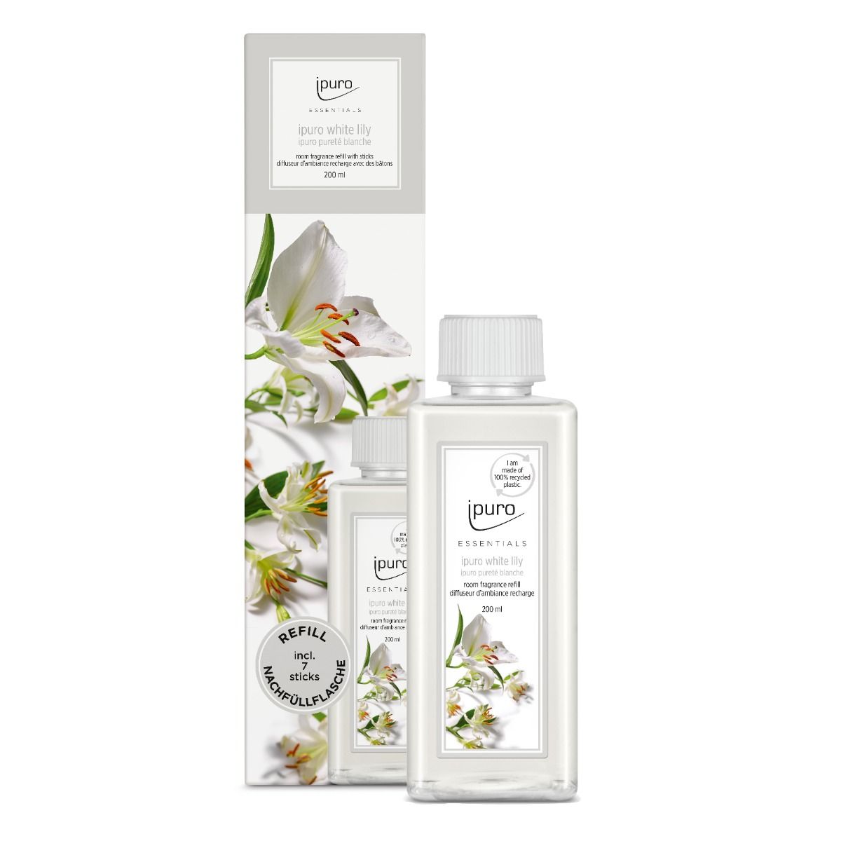 Ipuro geurdiffuser rellenando lirio blanco 200ml